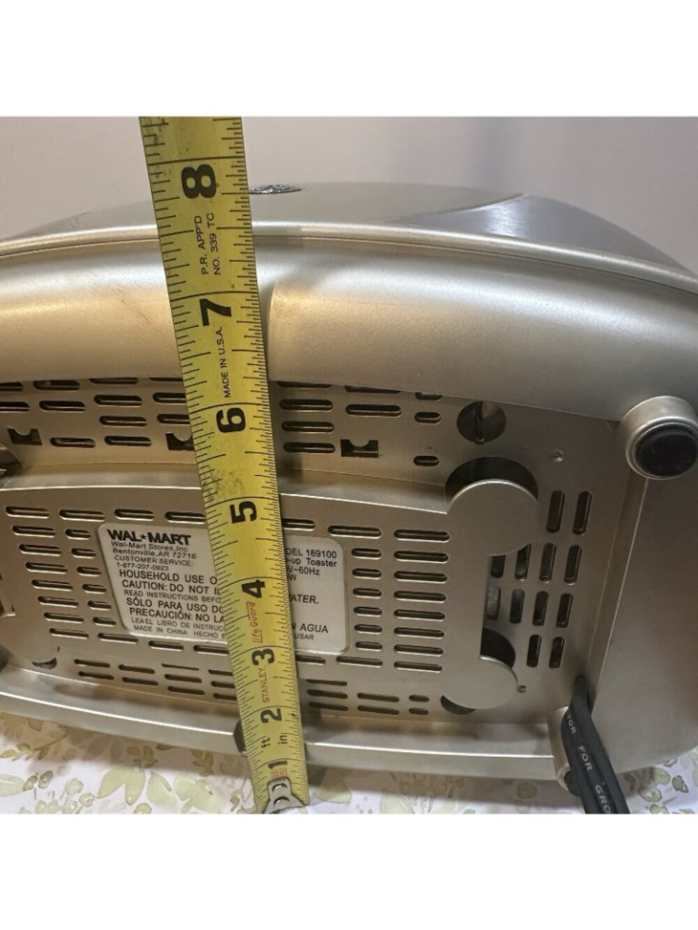 Retro Style 2 Slice Toaster GE Stainless Steel Bagel Defrost Reheat Silver - Picture 12 of 13